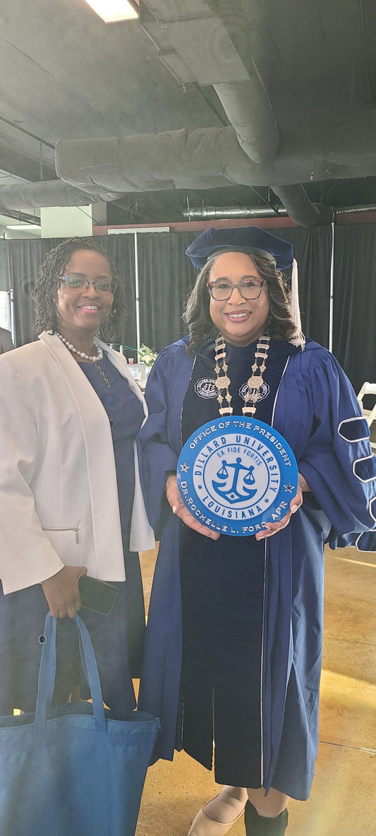 TaNoah Morgan and Dr. Rochelle Ford, President if Dillard University