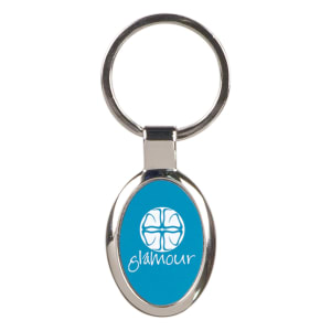 Laserable Silver Colored Keychain