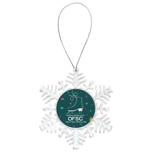 Decorated Ornament with 2" Insert Holder & Silver String (Insert Not Included)