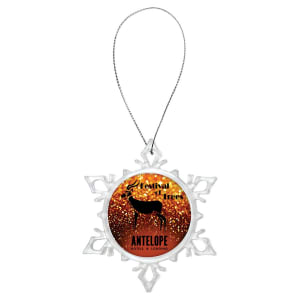 Decorated Ornament with 2" Insert Holder & Silver String (Insert Not Included)