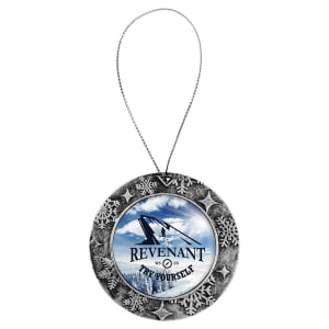 Decorated Ornament with 2" Insert Holder & Silver String (Insert Not Included)