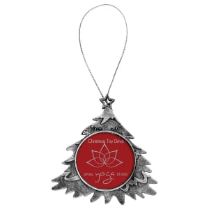 Decorated Ornament with 2" Insert Holder & Silver String (Insert Not Included)