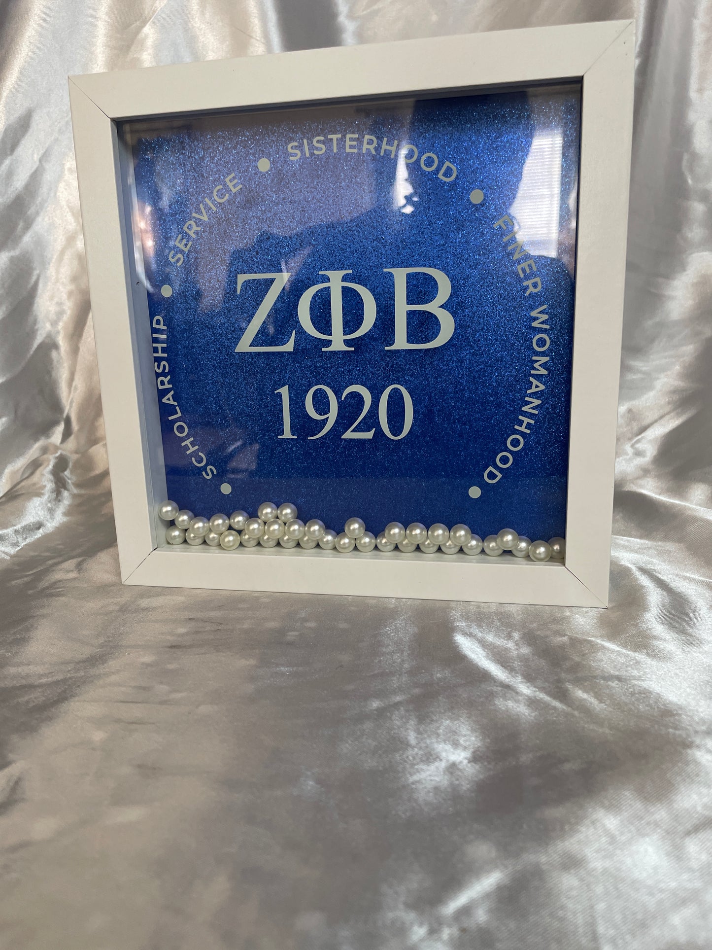 Zeta Phi Beta Shadow box