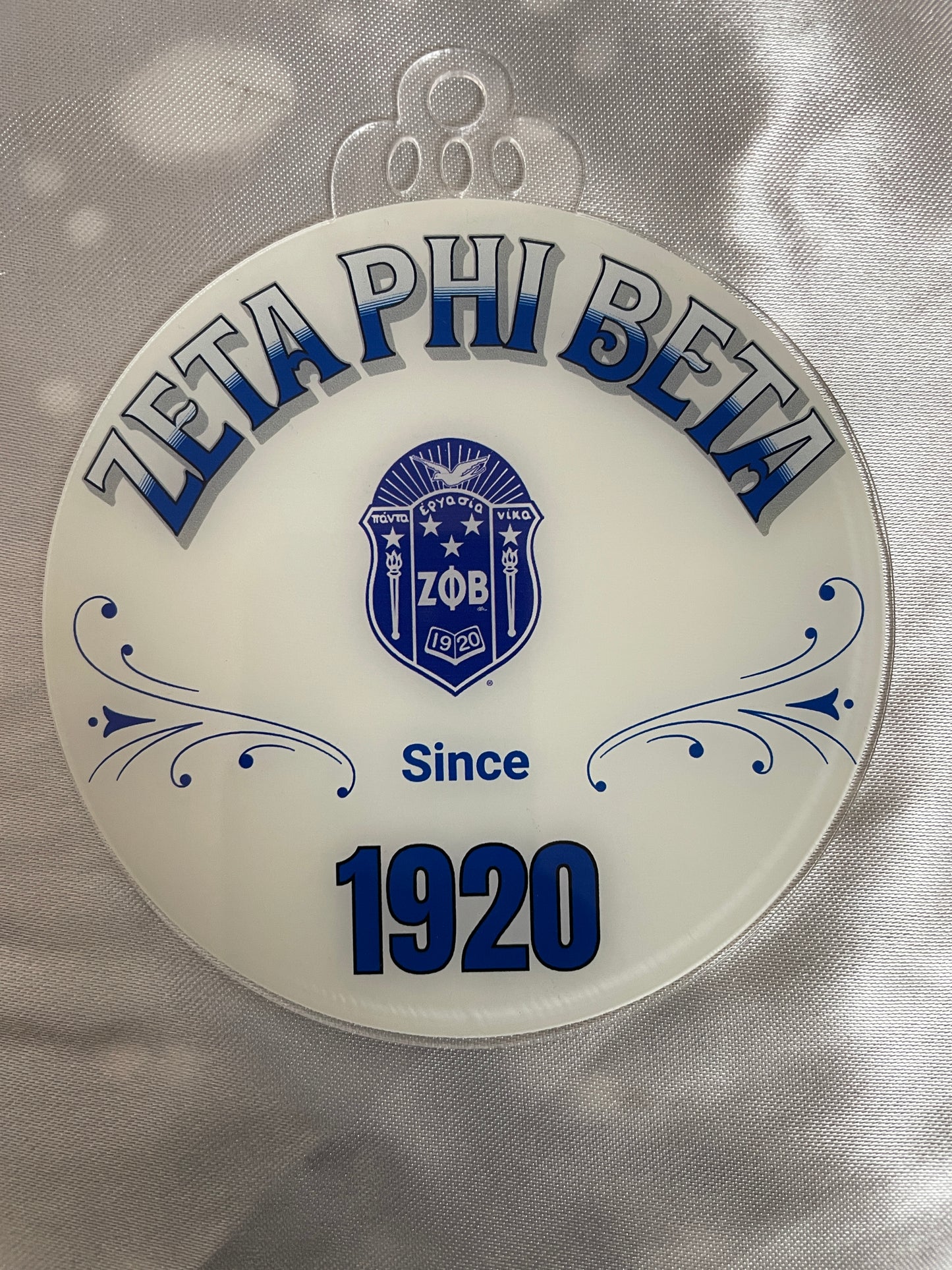 Zeta 4-in Flat Ornaments