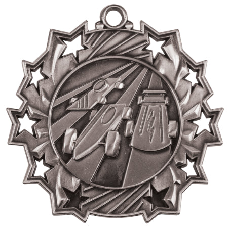 2 1/4 inch Pinewood Derby Ten Star Medal