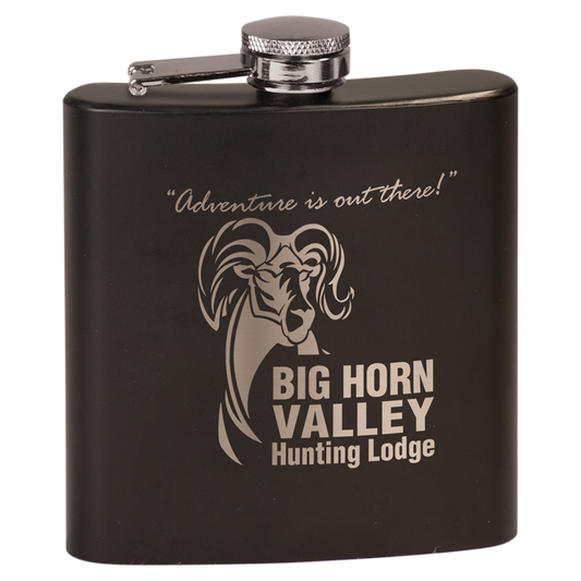 6 OZ MATTE BLACK FLASK