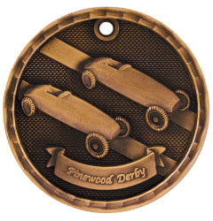 2 inch 3D Pinewood Derby Medal