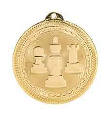 2 inch Chess Laserable BriteLazer Medal