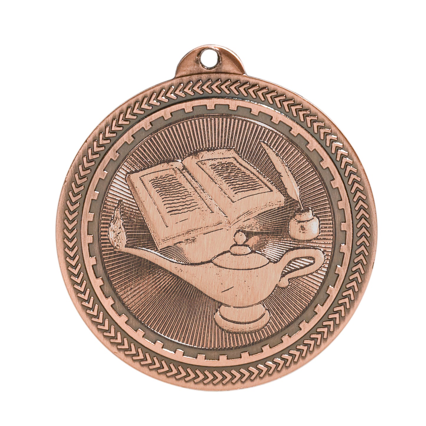 2 inch Lamp of Knowledge Laserable BriteLazer Medal