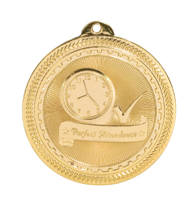 2 inch Perfect Attendance Laserable BriteLazer Medal