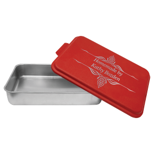 9" x 13" Aluminum Cake Pan with Colored Lid