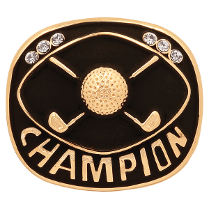 Gold Golf Champion Ring Insert