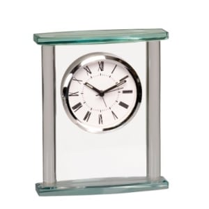 Clear Jade Glass Clock