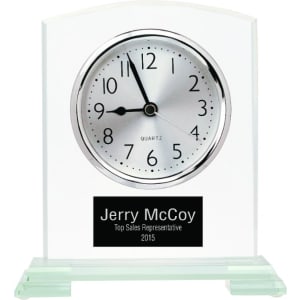 6 1/2" Glass Clock