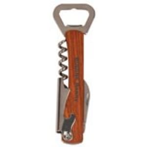 5 1/4"(L) x 3/8" thick Wooden Bottle Opener & Wine Corkscrew