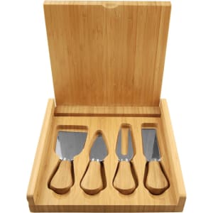 8" x 8" Bamboo Cheese Set with 4 Tools