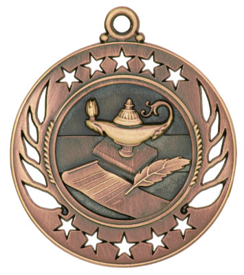 2 1/4 inch Lamp of Knowledge Galaxy Medal