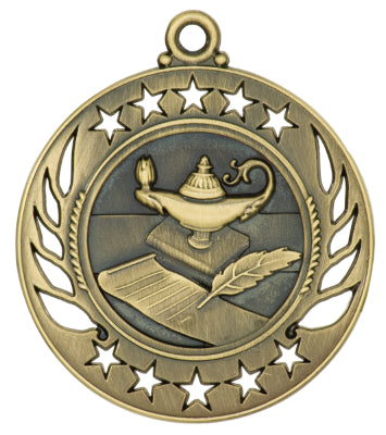 2 1/4 inch Lamp of Knowledge Galaxy Medal