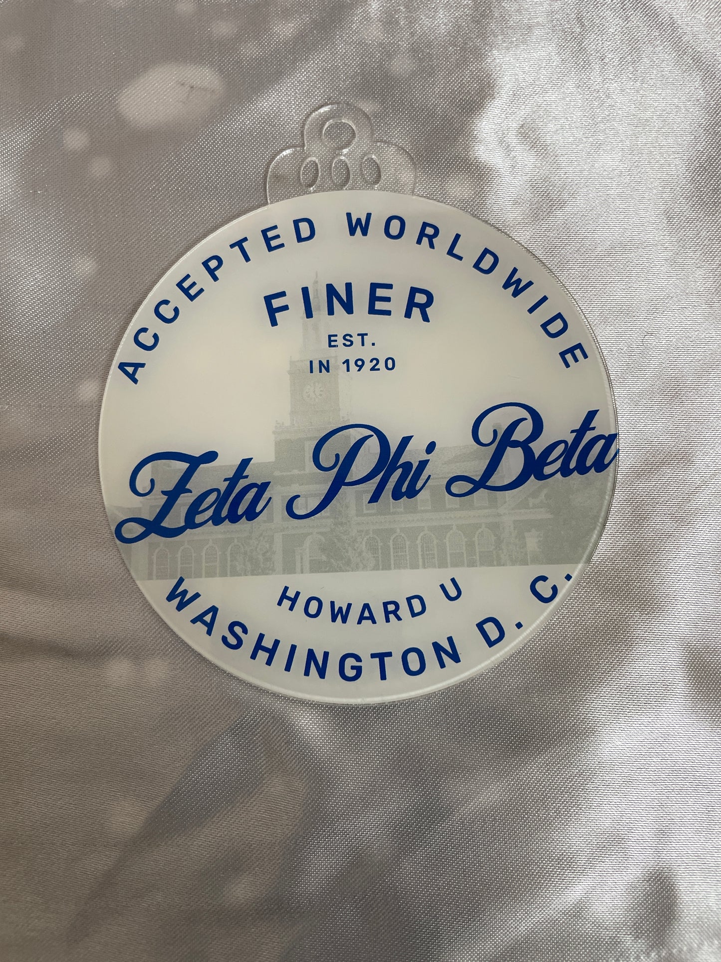 Zeta 4-in Flat Ornaments