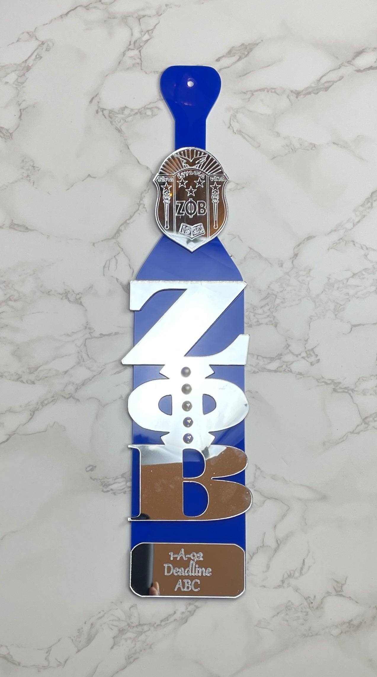 Custom Zeta Phi Beta Decorative Paddle