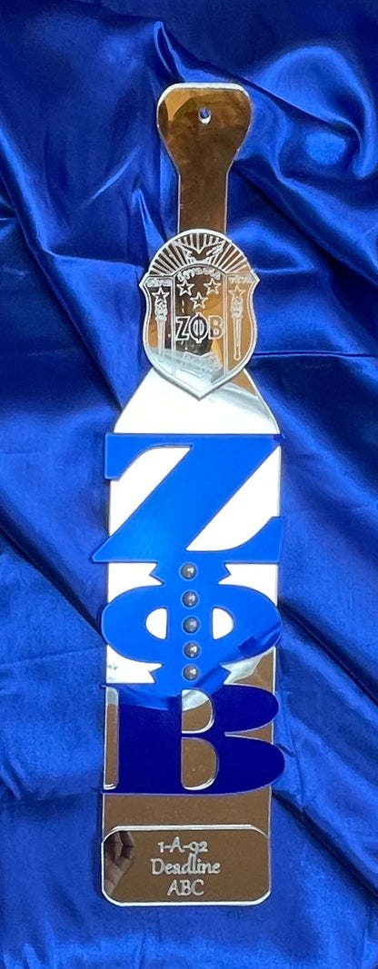 Custom Zeta Phi Beta Decorative Paddle