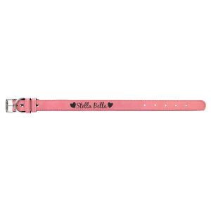 Medium 19" x 1" Laserable Leatherette Dog Collar