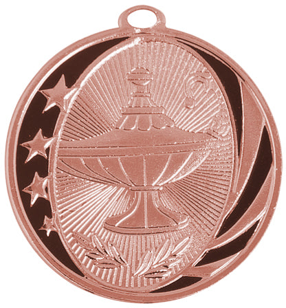 2" inch Lamp of Knowledge Laserable MidNite Star Medal