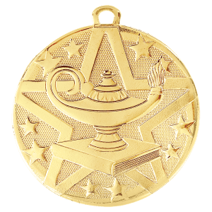 2 inch Superstar Lamp of Knowledge Medal