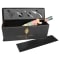 Black/Gold Laserable Leatherette Single Wine Box with Tools - Quick view image (SKU: WBX73A)