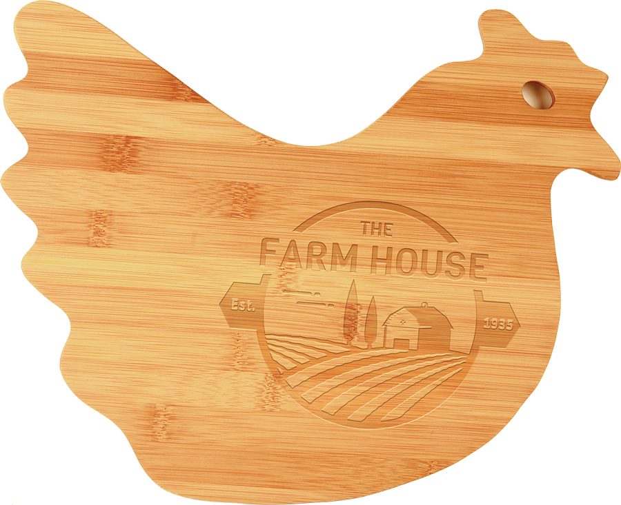 Bamboo Hen Shaped Cutting Board