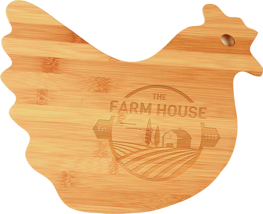 Bamboo Hen Shaped Cutting Board