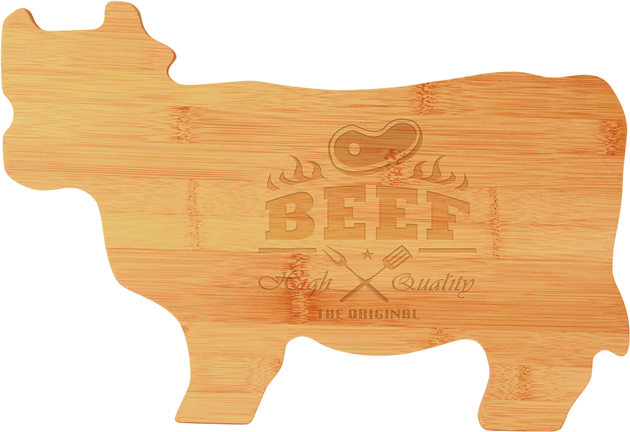 Bamboo Cow Shaped Cutting Board