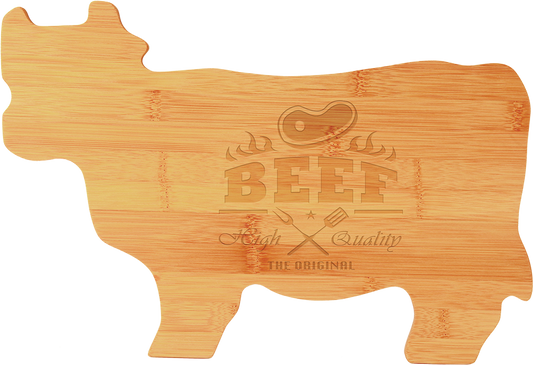 Bamboo Cow Shaped Cutting Board