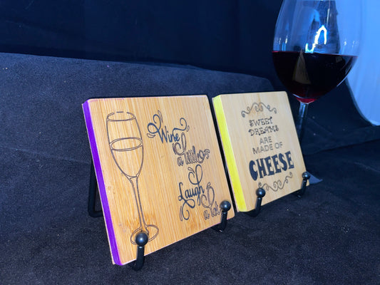 Wine & Cheese Coaster set